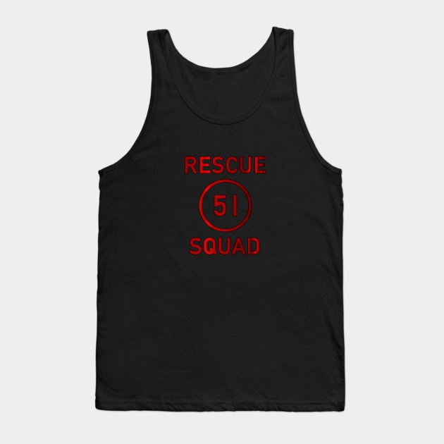 Squad 51 (Red Metallic) Tank Top by Vandalay Industries